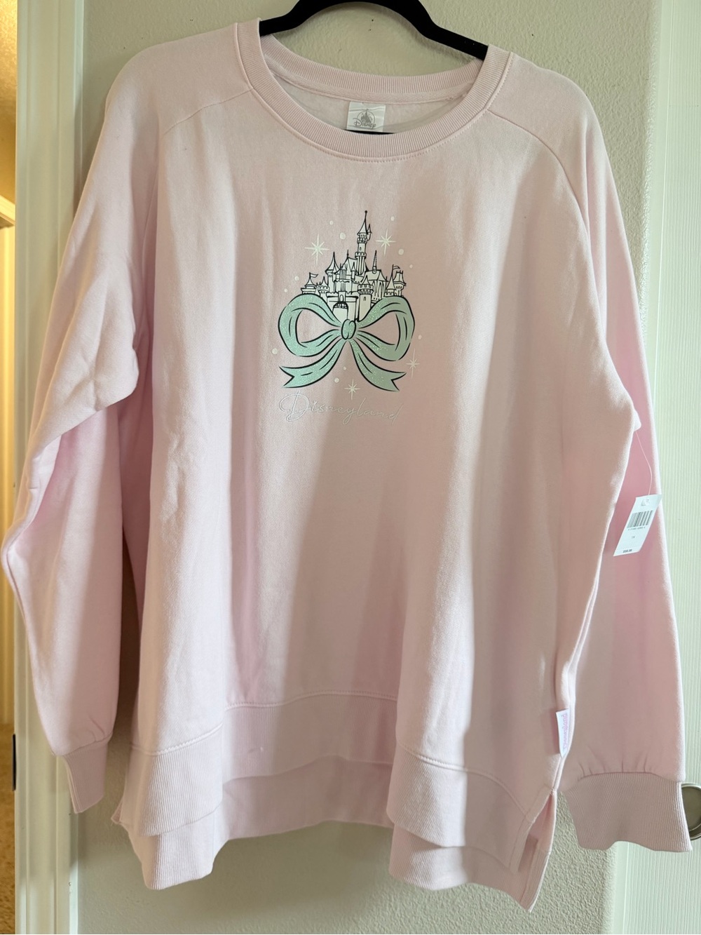 Disney parks Pastel Pink Castle Bow Graphic crewneck